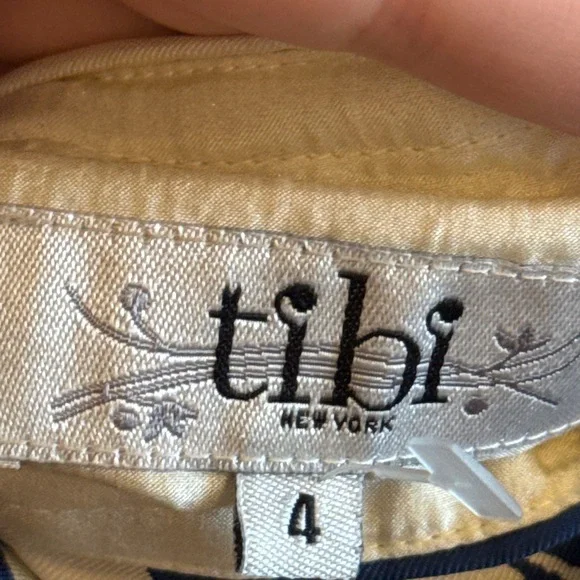 Tibi Peacock Blue Sleeveless Tie Waist Chevron Wrap Dress Size 4 - Picture 4 of 10